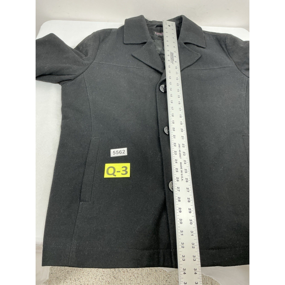 Womans Jones NY Quilted Pea Coat XXL Black Button Up Mid Length - Picture 7 of 9